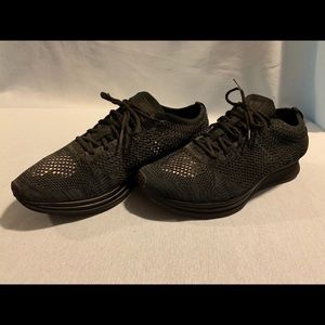 Triple Black NIKE Flyknit Racer